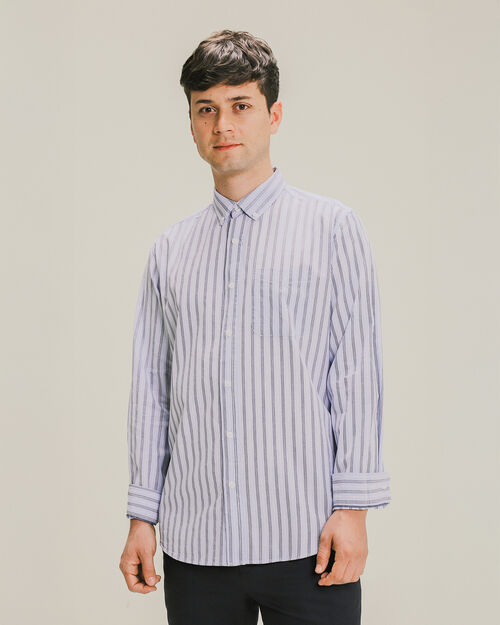 Camisa Azul Manga Larga
